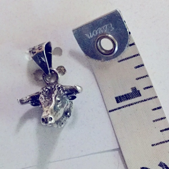 Bull Head Pendant or Charm 925 - Picture 5 of 5